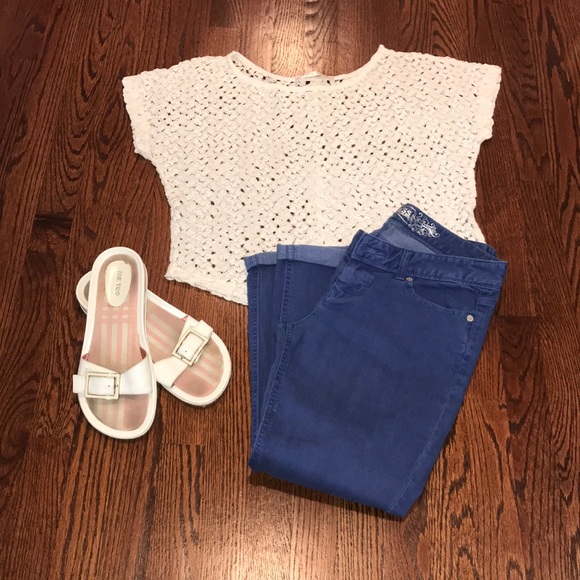 Express Denim - Express Zelda crop ultra low rise legging SZ 8